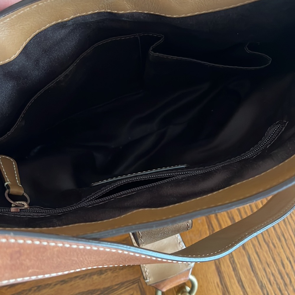 Coach Brown/Tan Patchwork Purse - image 4